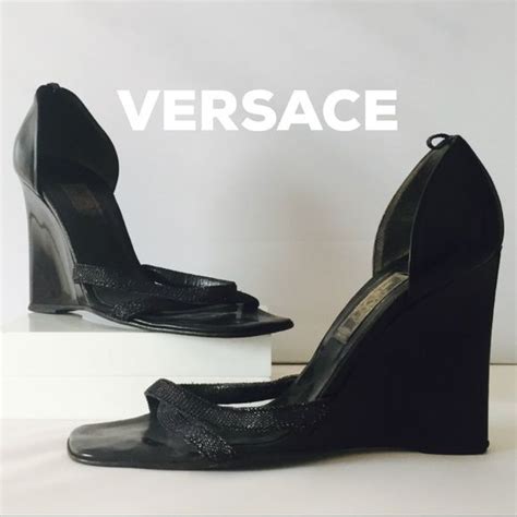 versace shoes pics|gianni versace women's wedge shoes.